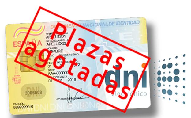 Agotados los números para la renovación del DNI