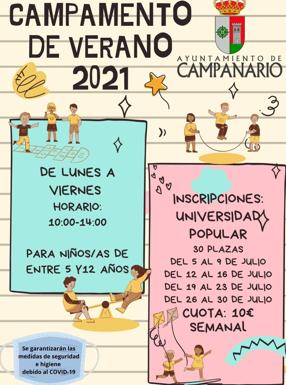 Abierta la preinscripción para el campamento de verano en el mes de julio