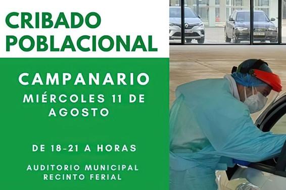 El 11 de agosto volverá a realizarse un cribado masivo en Campanario en horario de tarde
