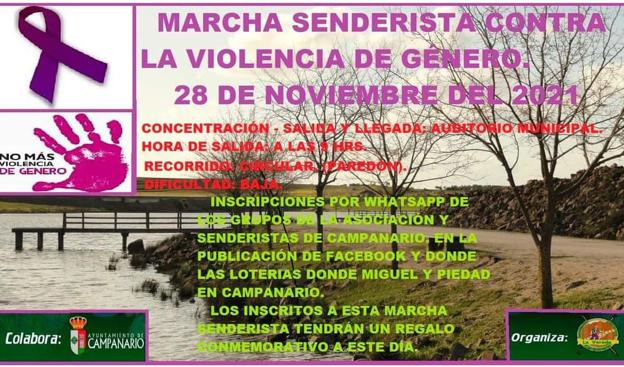 Una marcha senderista servirá para mostrar el rechazo a la violencia de género