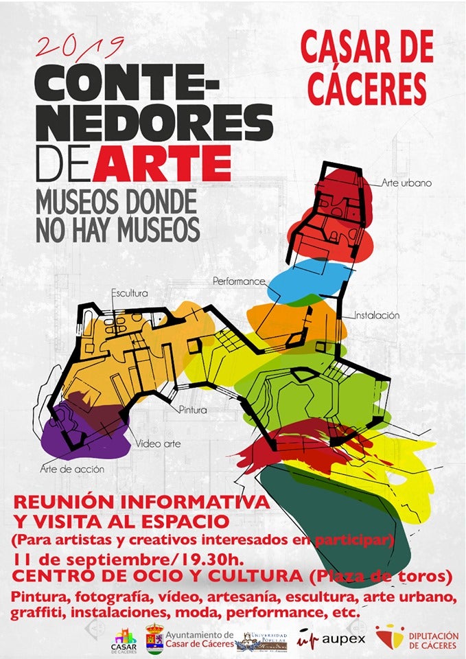 Casar de Cáceres se úne al proyecto cultural 'Contenedores de arte'