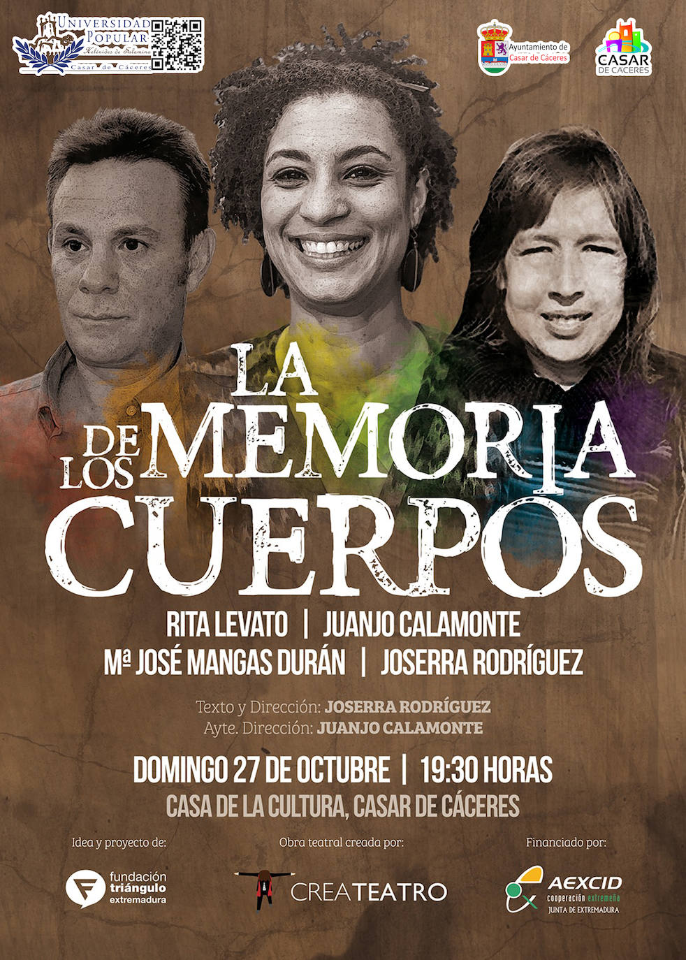 La obra de teatro 'La memoria de los cuerpos' se representa este domingo en la Casa de cultura