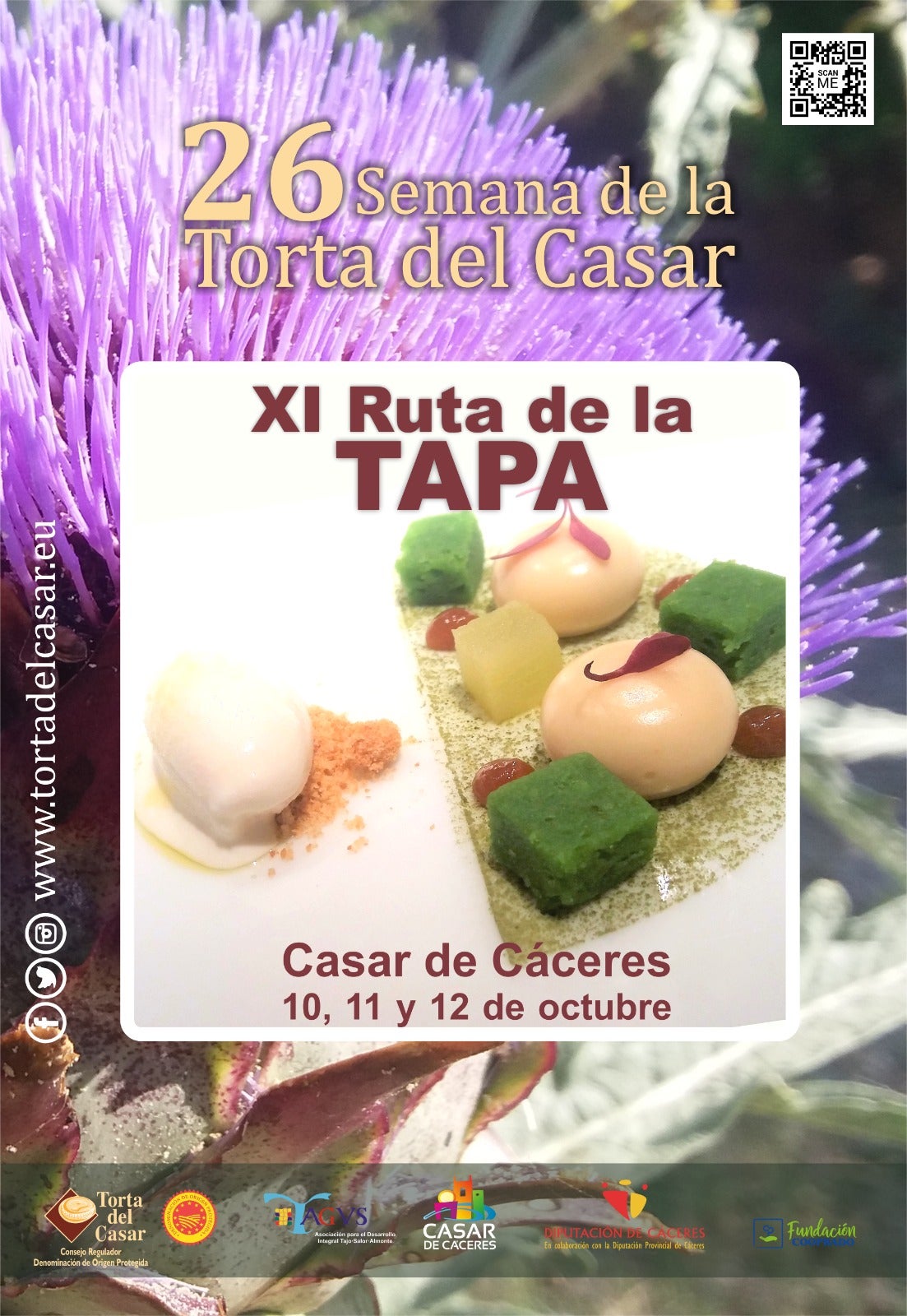 La XI Ruta de la tapa con Torta del Casar se celebrará del 10 al 12 de octubre