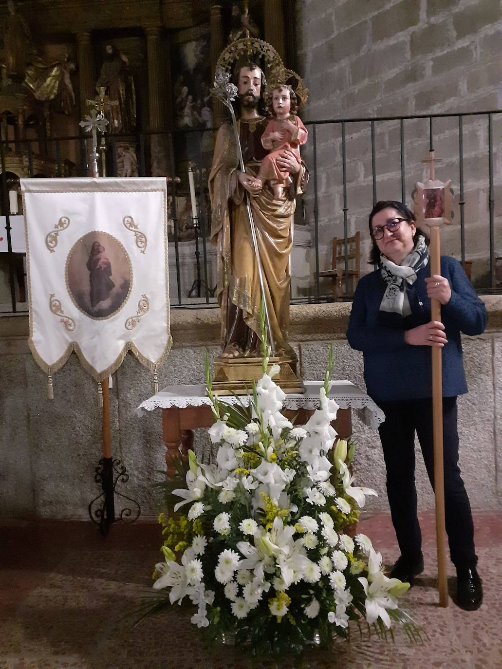 La imagen de San José celebra su festividad recién restaurada