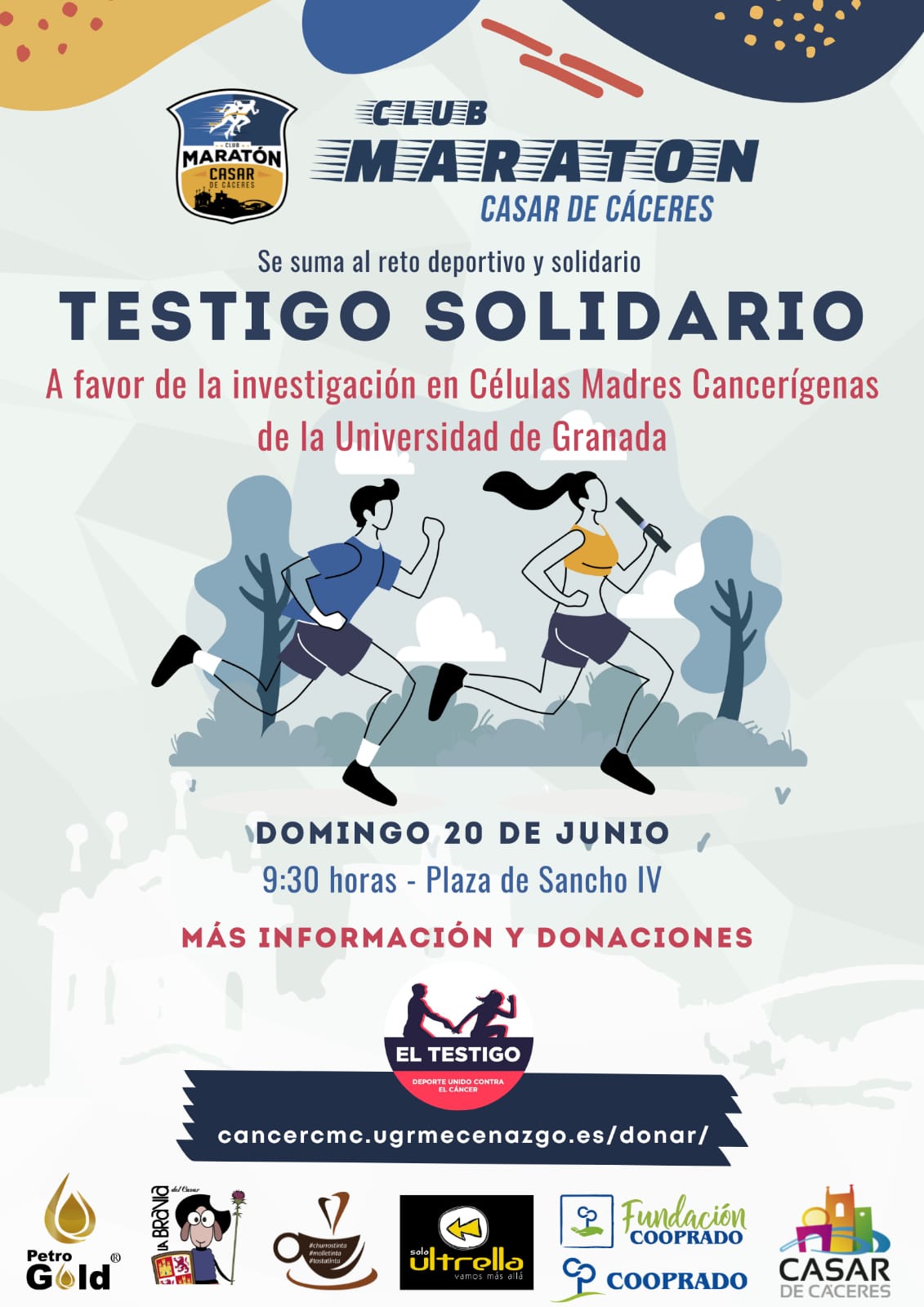 El Club Maratón Casar recogerá el Testigo solidario para recaudar fondos para la lucha contra el cáncer