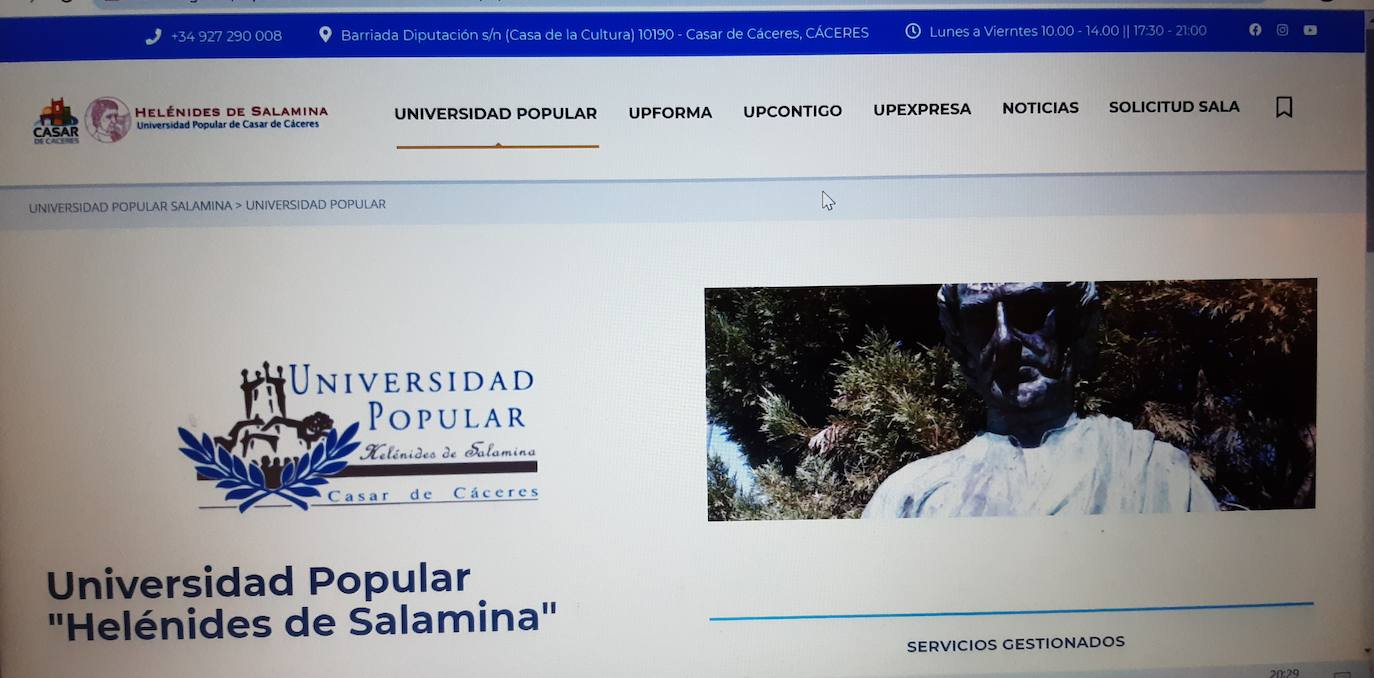 La Universidad Popular pone en marcha su nueva web, dinámica y sencilla para todos los usuarios