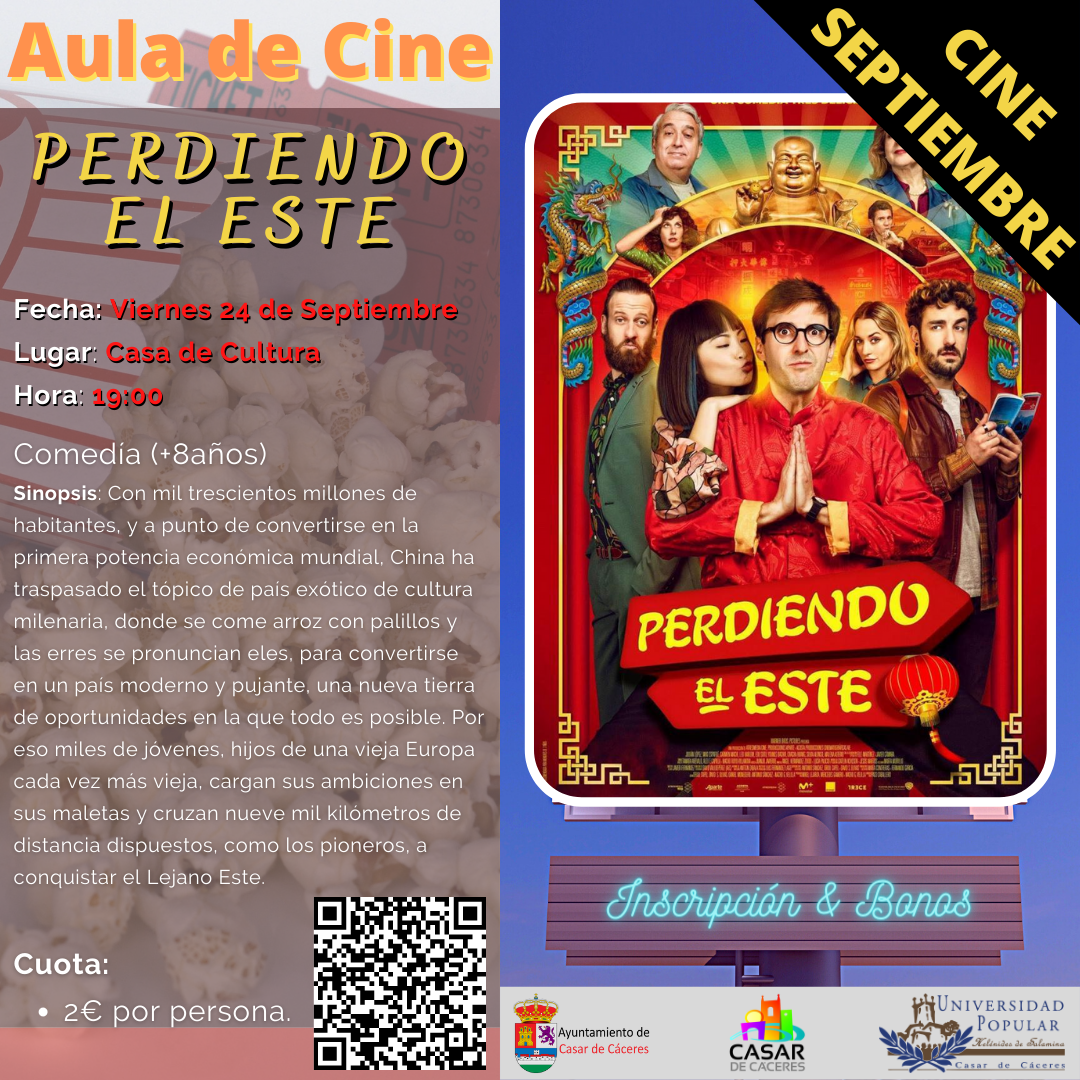 Última sesión de cine, este viernes, en la casa de cultura