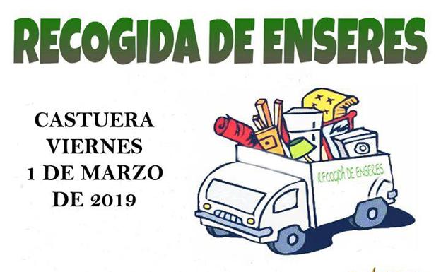 La recogida domiciliaria de enseres se llevará a cabo el viernes 1 de marzo