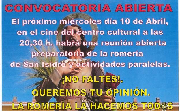Reunión preparatoria para la romería de San Isidro