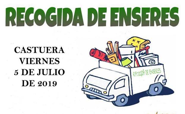 La recogida de enseres será el viernes 5 de julio en Castuera