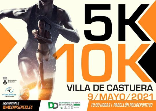 Abierto un plazo extraordinario de inscripción con 40 dorsales para IIIª 5K-10K 'Villa de Castuera', que se celebrará el próximo domingo 9 de mayo