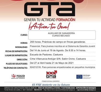 Últimos días para inscribirse en el curso de 'auxiliar de ganadería'