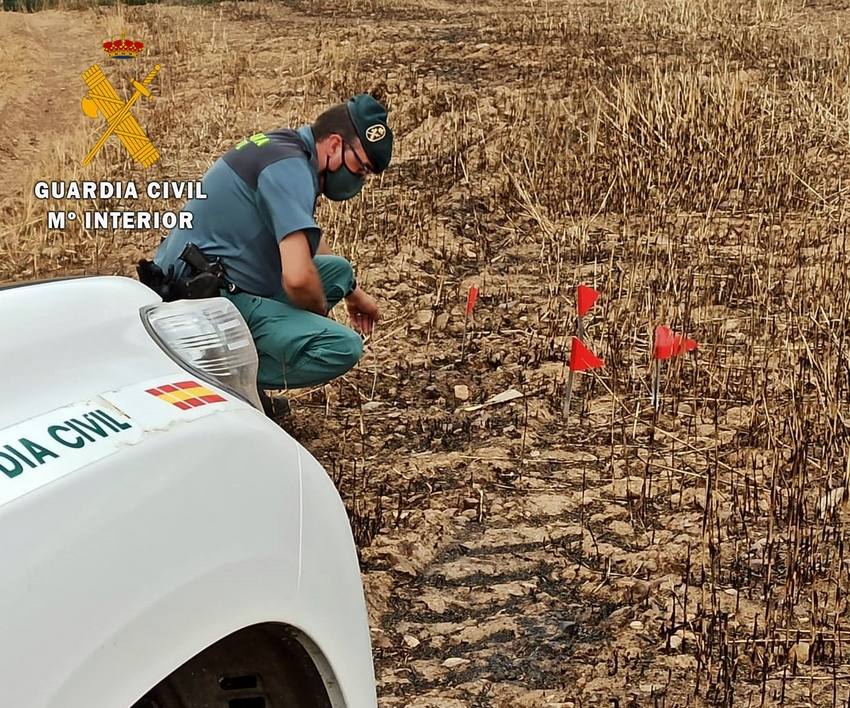 La Guardia Civil esclarece dos incendios forestales de más de 150 hectáreas por negligencias en labores agrícolas