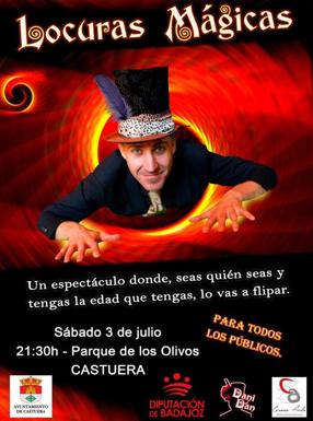 El mago Dani Dan presenta en Castuera su espectáculo 'Locuras Mágicas'