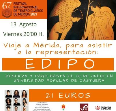 La Universidad Popular organiza un viaje al Festival de Teatro Clásico de Mérida