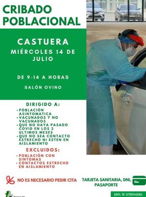 Sanidad realizará un cribado poblacional mañana miércoles en Castuera