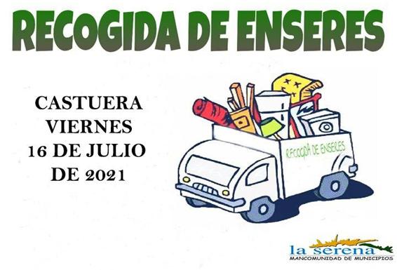 La Mancomunidad de La Serena realizará una nueva recogida domiciliaria de enseres mañana viernes 16 de julio