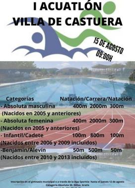 Abierta la inscripción para el I Acuatlón Villa de Castuera