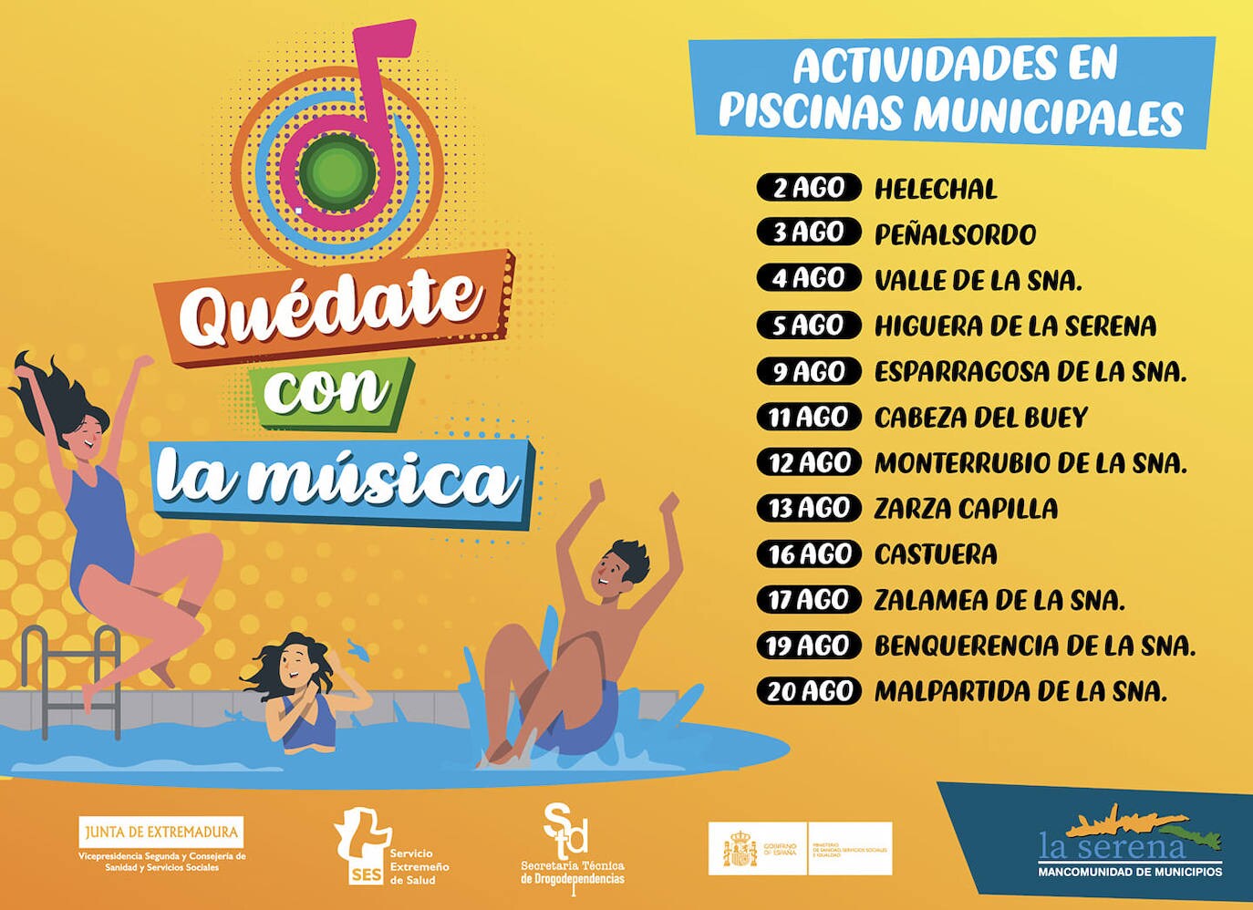 El programa 'Quédate con la Música' de la Mancomunidad de La Serena recalará en Castuera el lunes 16 de agosto