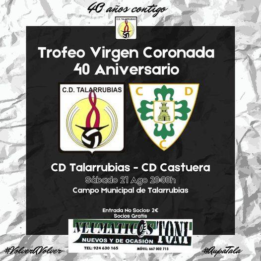 El CD Castuera-Subastacar juega este sábado 21 de agosto el Trofeo Virgen Coronada