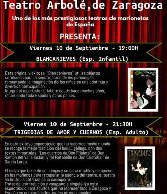 Mañana viernes 10 de septiembre habrá doble función de teatral en el Centro Cultural