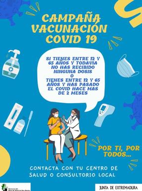 Campaña de vacunación sin cita previa para usuarios de la Zona de Salud de Castuera