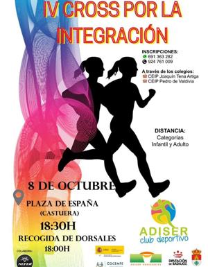 El IV Cross por la Integración de Adiser-Horizontes se celebrará el viernes 8 de octubre
