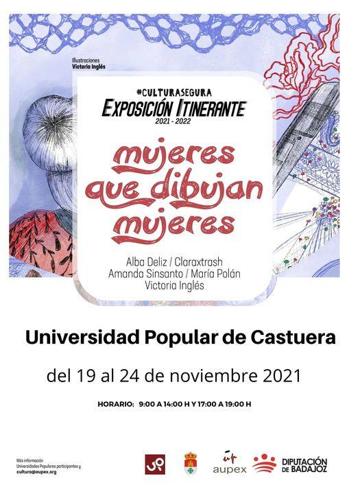 La exposición colectiva 'Mujeres que dibujan mujeres' recala en Castuera del 19 al 24 de noviembre