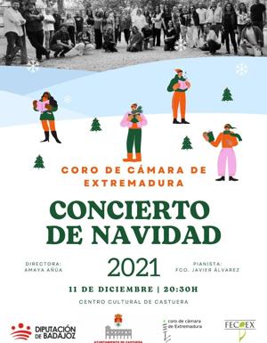 El Coro de Cámara de Extremadura ofrecerá un concierto de Navidad en Castuera