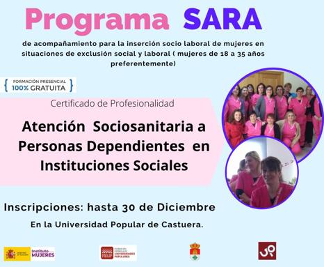 Convocado un nuevo programa Sara de 'atención sociosanitaria a personas dependientes en instituciones sociales'
