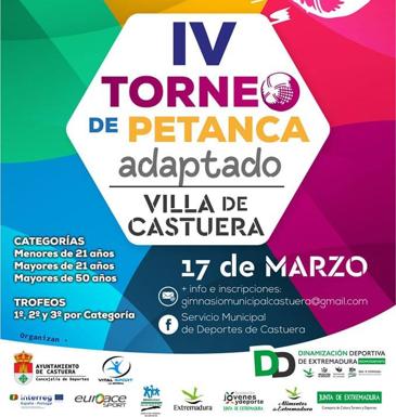 El IV Torneo de Petanca Adaptado 'Villa de Castuera' se celebrará el 17 de marzo
