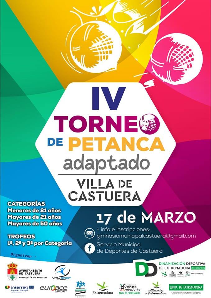 El IV Torneo de Petanca Adaptado 'Villa de Castuera' se celebrará el 17 de marzo