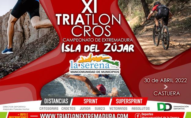 El 'XI Triatlón Cross Isla del Zújar. Campeonato de Extremadura' se celebrará 30 de abril