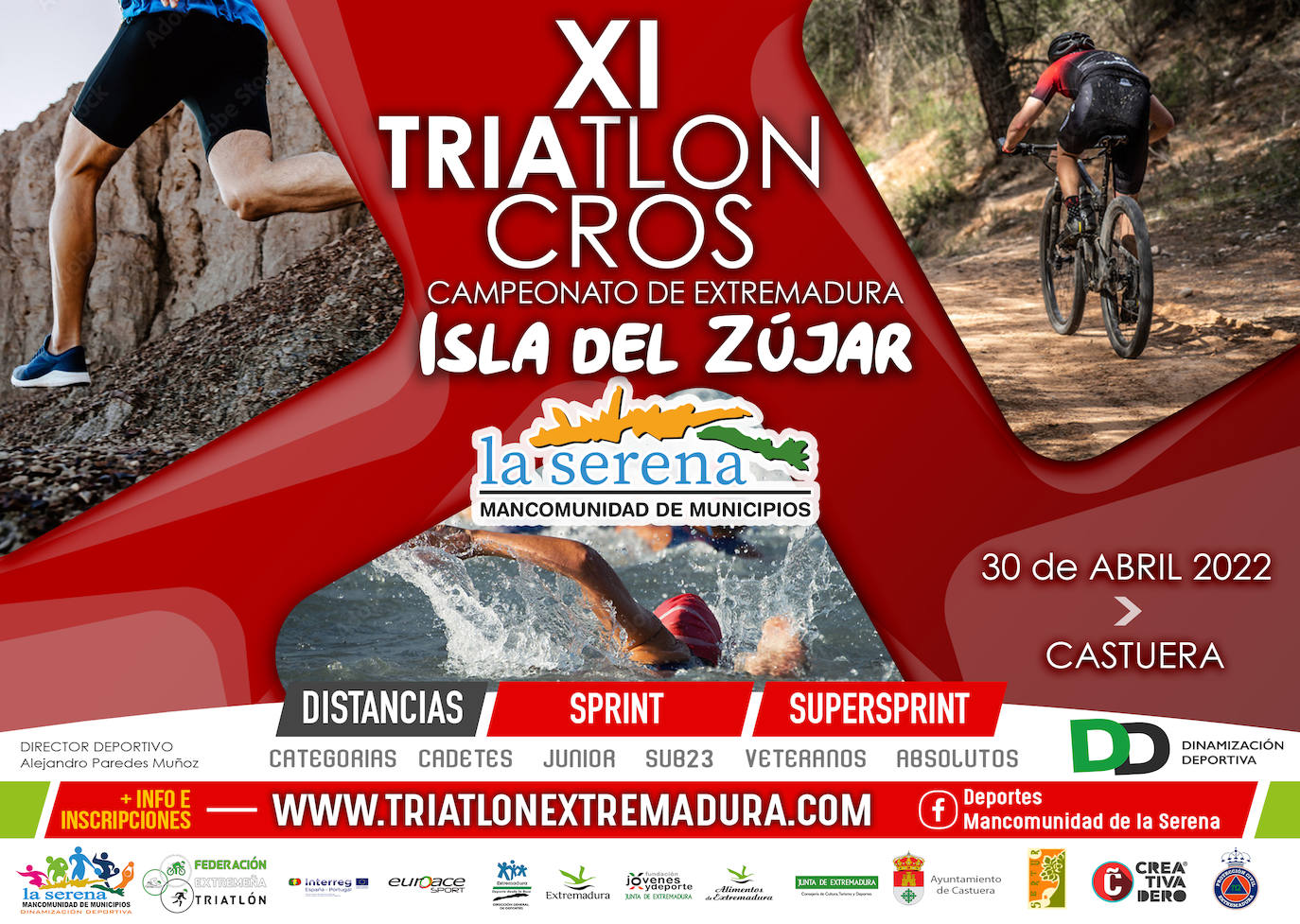 El 'XI Triatlón Cross Isla del Zújar. Campeonato de Extremadura' se celebrará 30 de abril