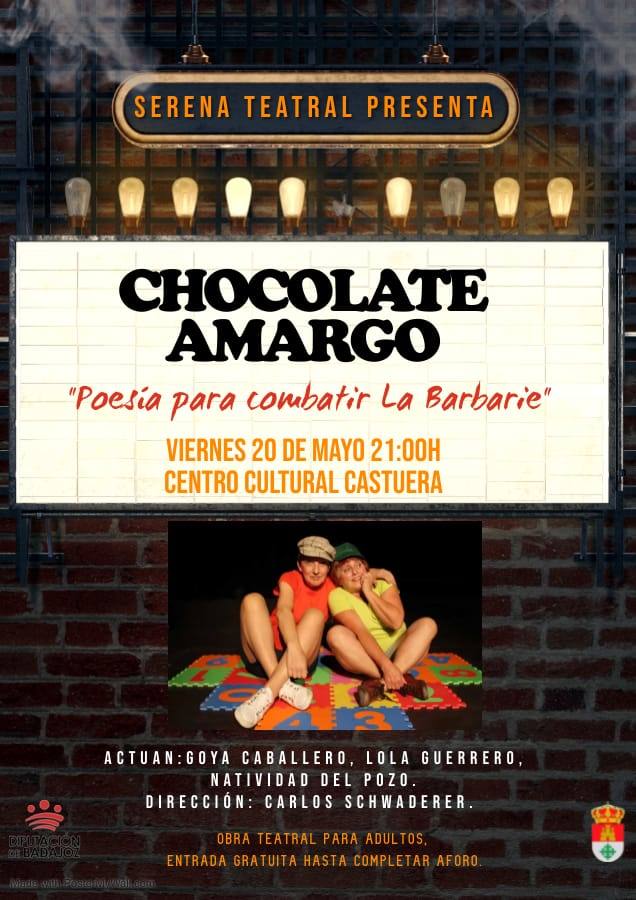 Serena Teatral pone en escena mañana viernes la obra 'Chocolate Amargo'