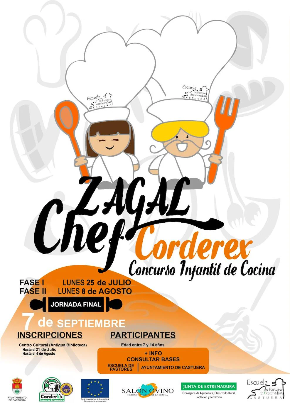 El concurso infantil de cocina 'Zagal Chef Corderex' celebra el lunes 25 de julio su primera ronda