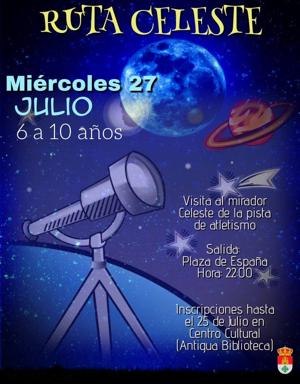 Castuera celebra una ruta nocturna con observación guiada de estrellas en el mirador Celeste de la localidad