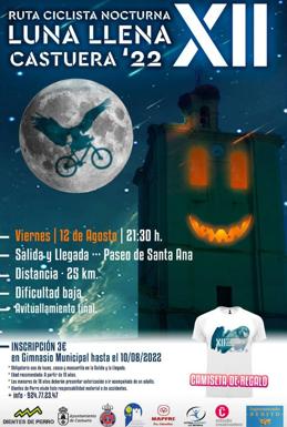 la ruta nocturna ciclista 'Luna Llena' se celebrará el viernes 12 de agosto