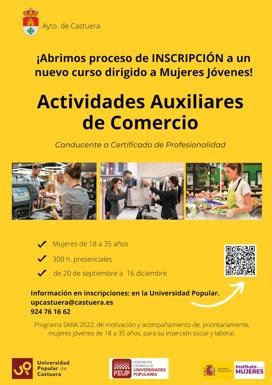 Nuevo programa Sara de 'Actividades Auxiliares de Comercio'