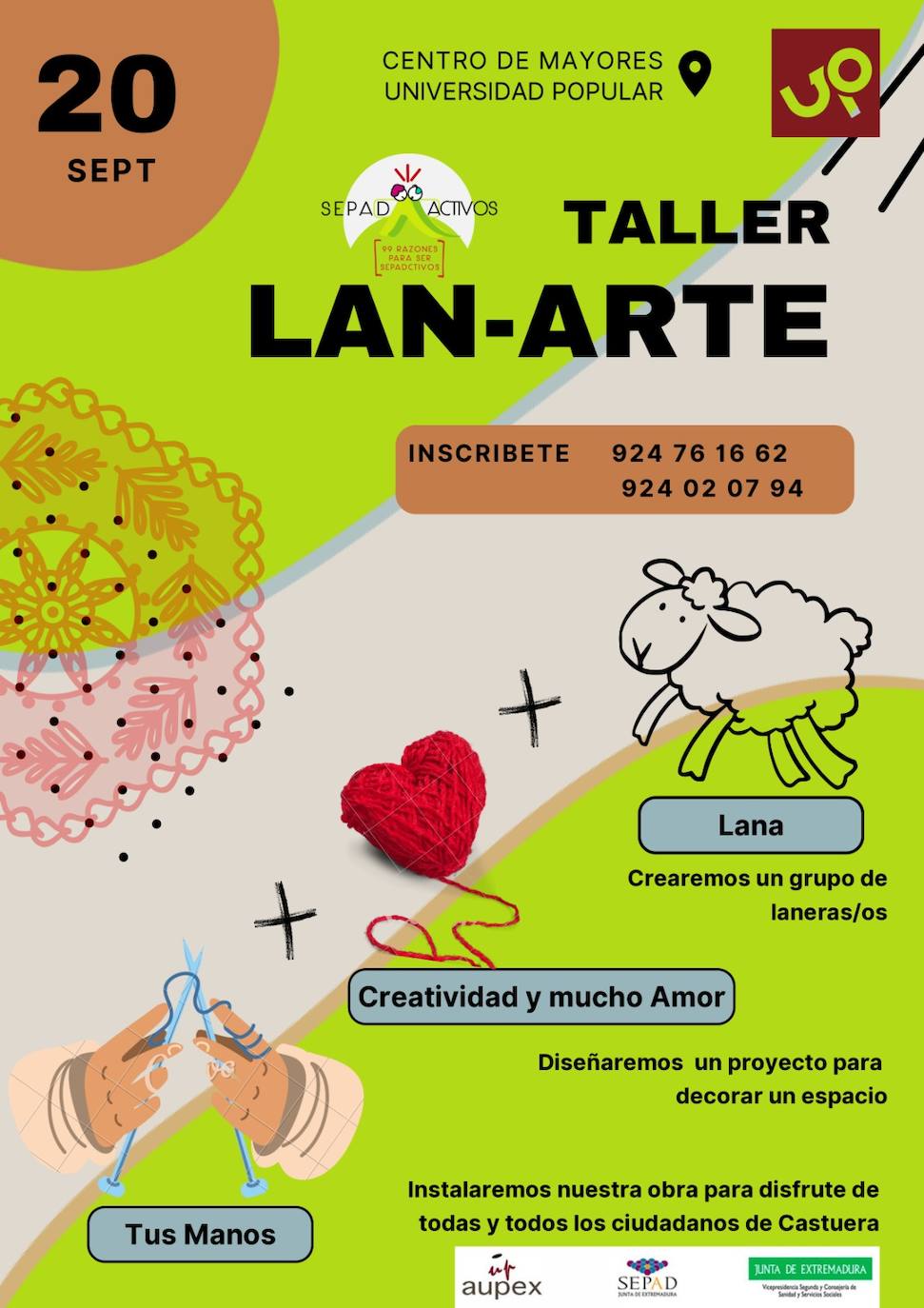 El programa 'Sepad Activos 2022' organiza el taller creativo-artistico 'Lan-Arte'