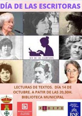La Biblioteca Municipal se suma hoy a la celebración del Dia de las escritoras