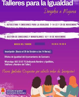 El Ayuntamiento organiza un ciclo de talleres 'Para la Igualdad'