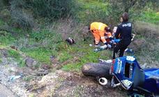 Un joven de 23 años resulta herido grave en un accidente de moto en Castuera