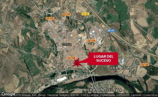 Un trabajador sufre quemaduras de segundo grado tras recibir una descarga eléctrica en Coria