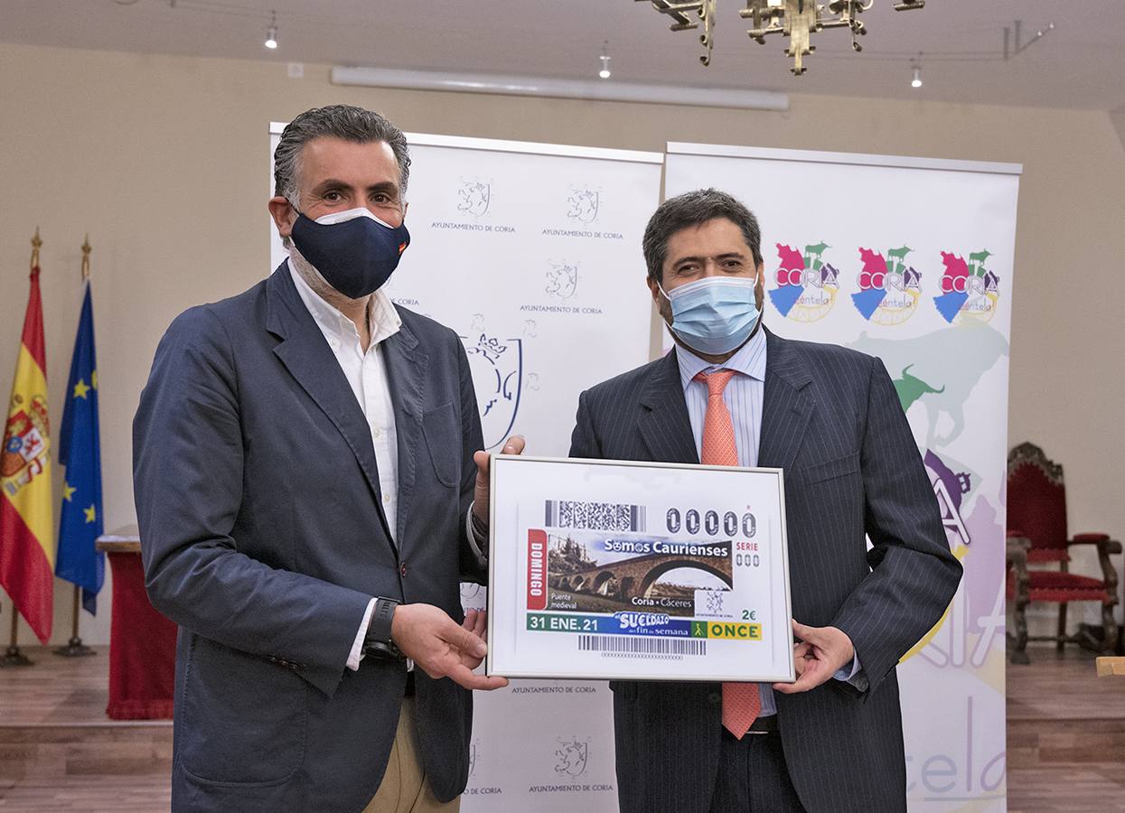 La Catedral de Coria y el Puente Medieval protagonistas del cupón de la ONCE del próximo día 31 de enero