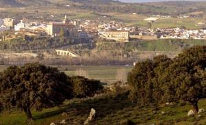 Vista de Coria desde la Dehesa Boyal de Mínguez. 
