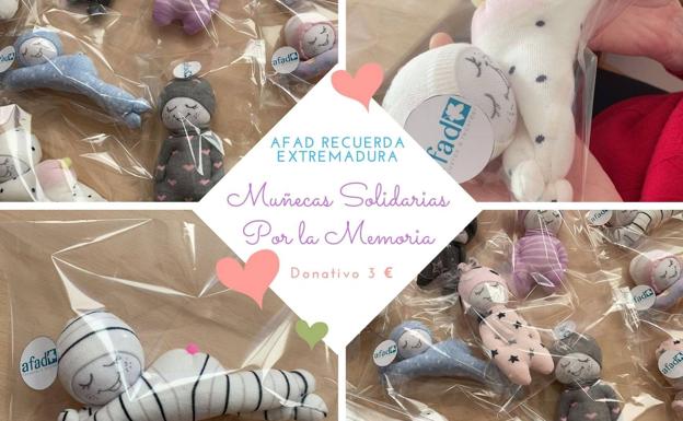 Muñecas solidarias por la memoria para colaborar con la asociación AFAD