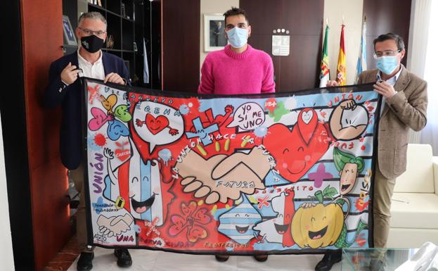 El artista Fernando Sembrador diseña una bandera que simboliza la unión
