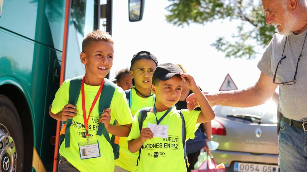 Emoción en la llegada de los menores saharauis a Don Benito