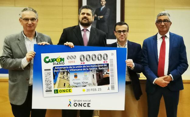 La ONCE dedica un cupón conmemorativo a la unión de Don Benito y Villanueva de la Serena